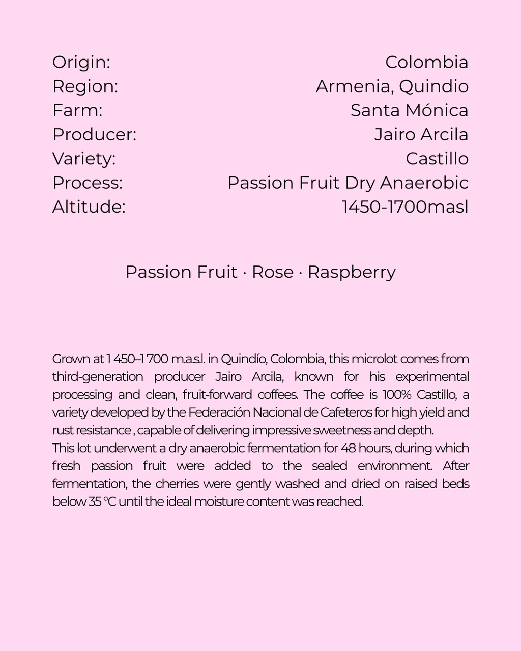 Colombia, Santa Mónica- Passion Fruit