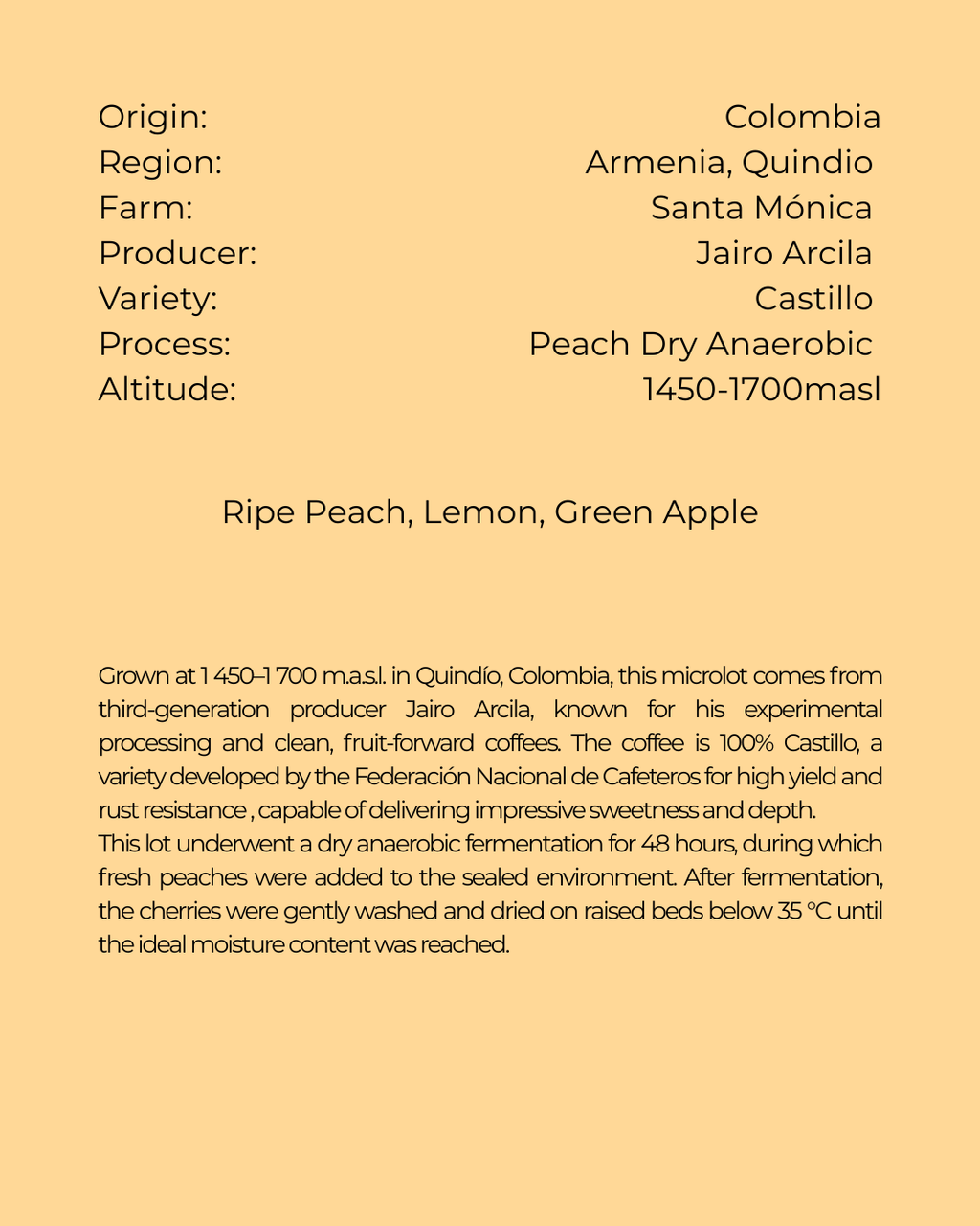 Colombia, Santa Mónica-Peach